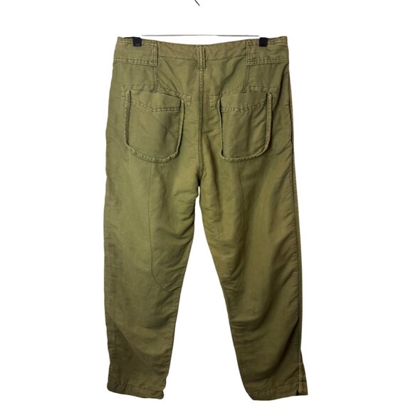 Free People green relaxed fit pants size 8 - Picture 4 of 4